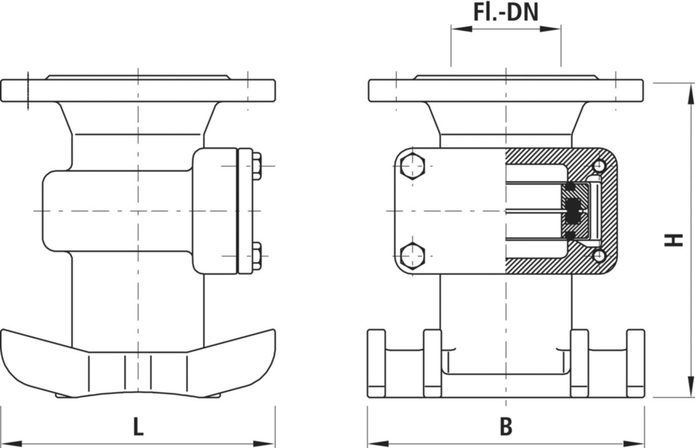 Anbohr-Sperrschelle mit Flansch 3680 DN 150-500/80 - Hawle Hausanschluss- und Anbohrarmaturen