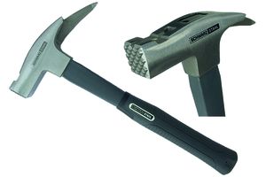 Latthammer mit Fiberglasstiel 600 g, Logo "Schwarz Stahl" - Bauwerkzeuge