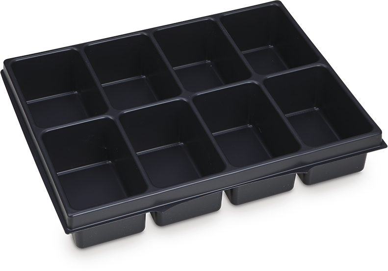 Kleinteileeinsatz 8 Mulden i-BOXX 72 BSS leer, schwarz, 1000010132 - Werkzeugkoffer,Sortimentskoffer,Behälter