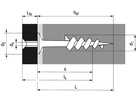 TOX Dämmstoffdübel ISOL L= 155mm, Kopf/Gewinde-Ø 25mm/18mm, TX40 - Diverse Dübel