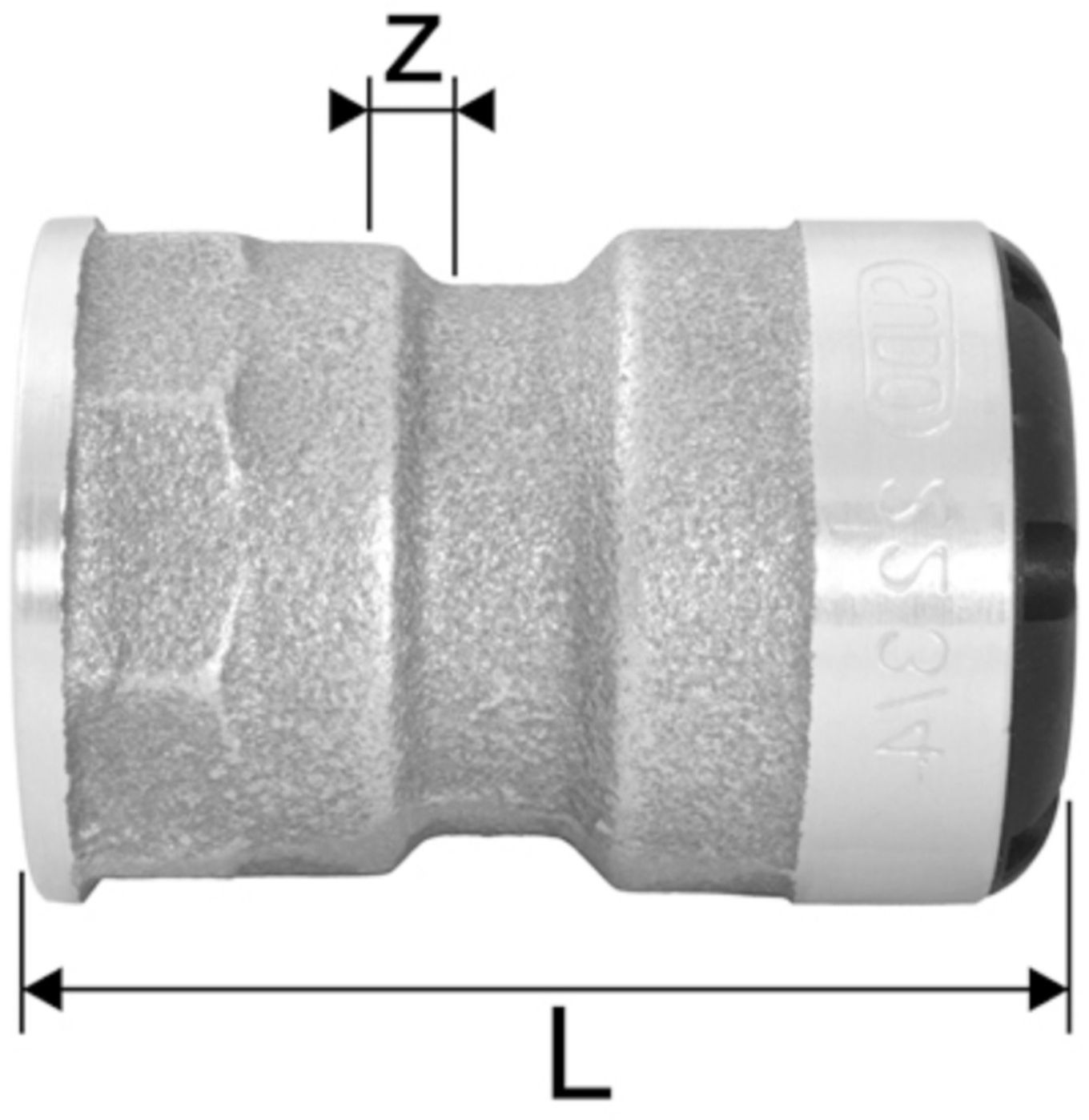 Übergang mit IG d 18 mm - 1/2" 9821.1807 - SudoFIT-Formstücke