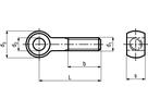 Augenschrauben Form B INOX A4 BN11899 DIN444B M16x60 - Bossard Schrauben