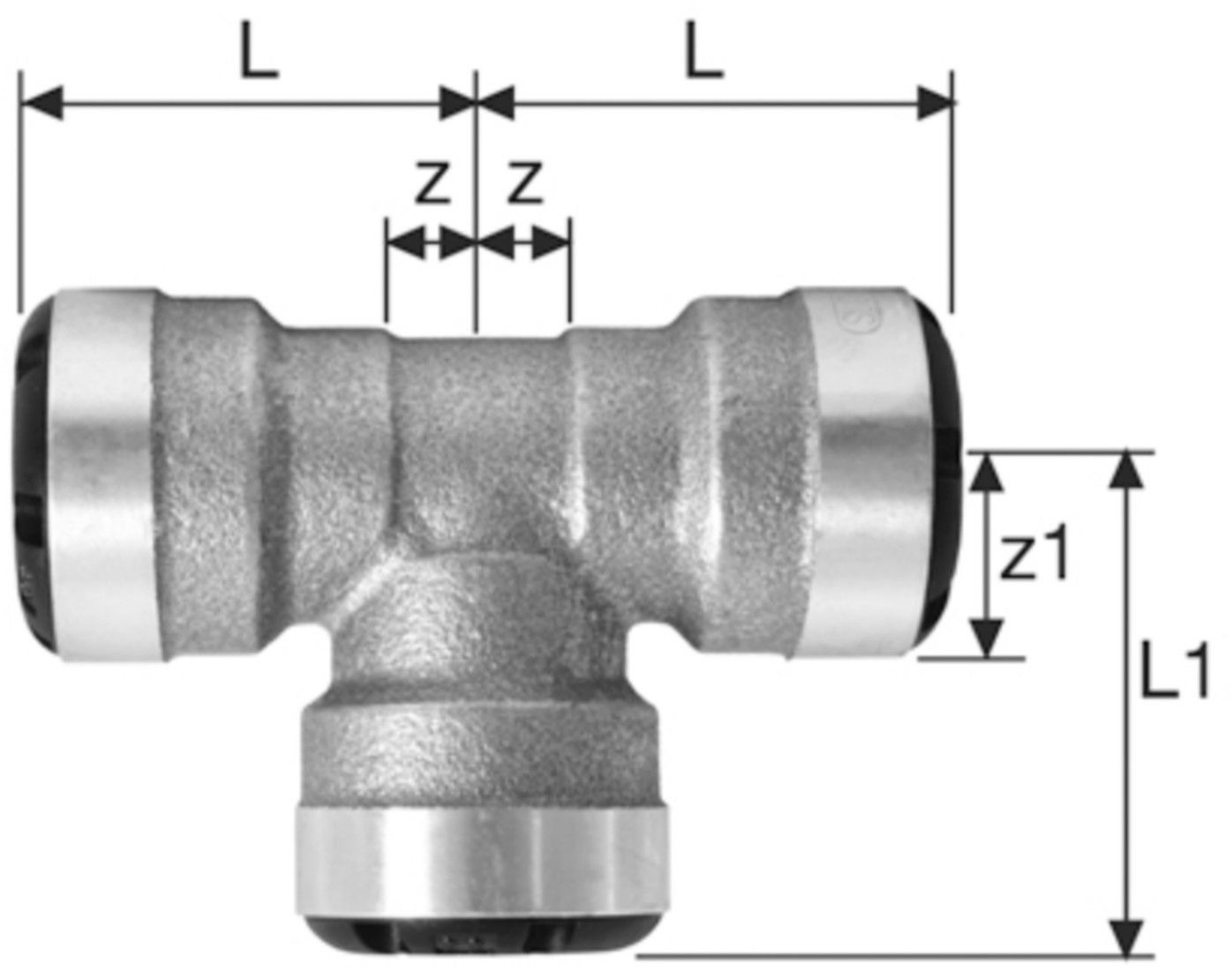 Industrie-T-Stück egal 18 mm 8815.18 - SudoFIT-Formstücke