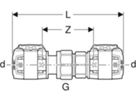 Verschraubung 32mm 620.573.00.1 - Geberit FlowFit-Rohre/Formstücke