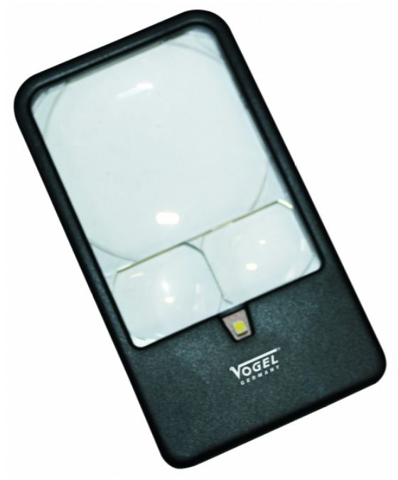 VOGEL LED-Taschenleuchtlupe 3-fach/5-fach/7-fach, inkl. 2x 3 V Batterie - Längenmessen