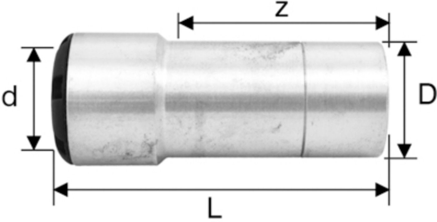 Industrie-Reduktionsnippel mit Einsteck. 22-18 mm 8827.2218 - SudoFIT-Formstücke