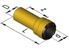 Reduktionsnippel, mit Einsteckende d 28-15 mm 9827.2815 - SudoFIT-Formstücke