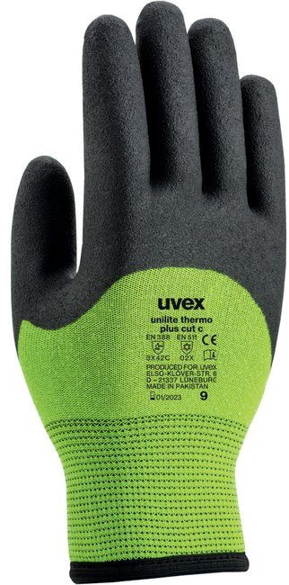 UVEX Winter Handschuh Unilite Thermo Plus Cut C Gr. 11, lime-schwarz, Art. 60591 - Arbeitsschutz