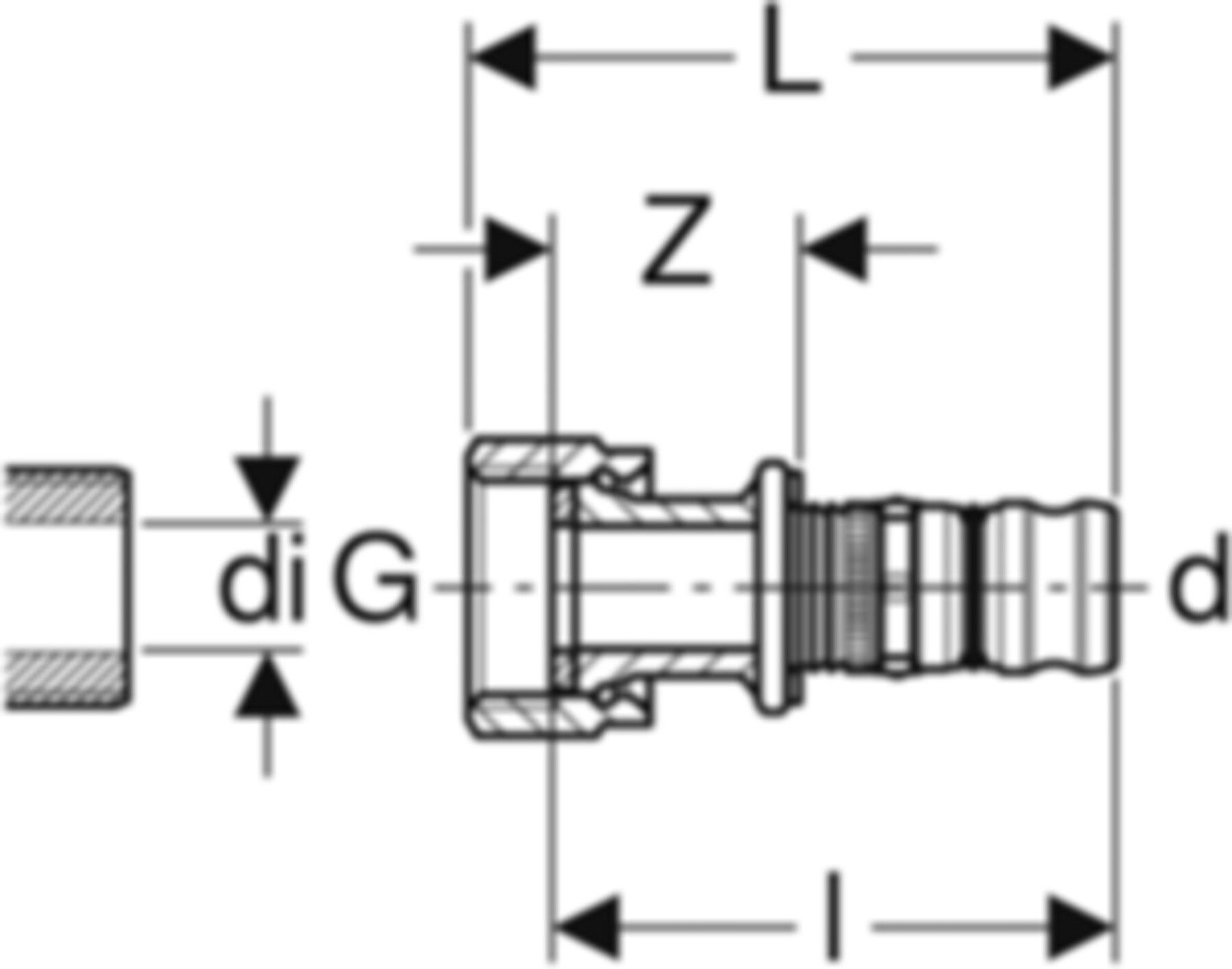 Therm Übergangsverschraubung 16mm-1/2" mit Überwurfmutter 611.582.22.5 - Geberit-Mepla-Formstücke