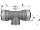 T-Stück Abgang mit IG d 22 mm - 3/4" 9816.2209 - SudoFIT-Formstücke