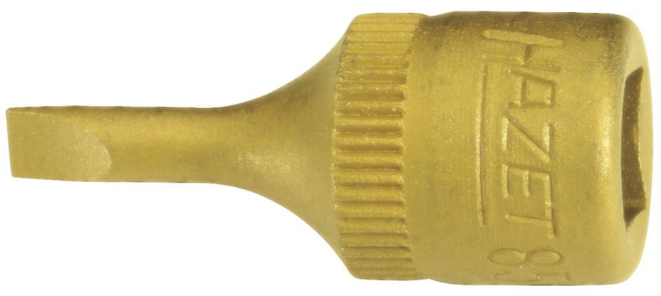 HAZET Schraubendreher-Einsatz, Schlitz 8503-1,0x5,5mm, 1/4", L: 28mm, D: 12mm - Steck- und Drehmomentschlüssel