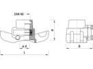 Universal-Anbohr-Sperrschelle 3711 mit ZAK-Anschluss - Hawle Hausanschluss- und Anbohrarmaturen
