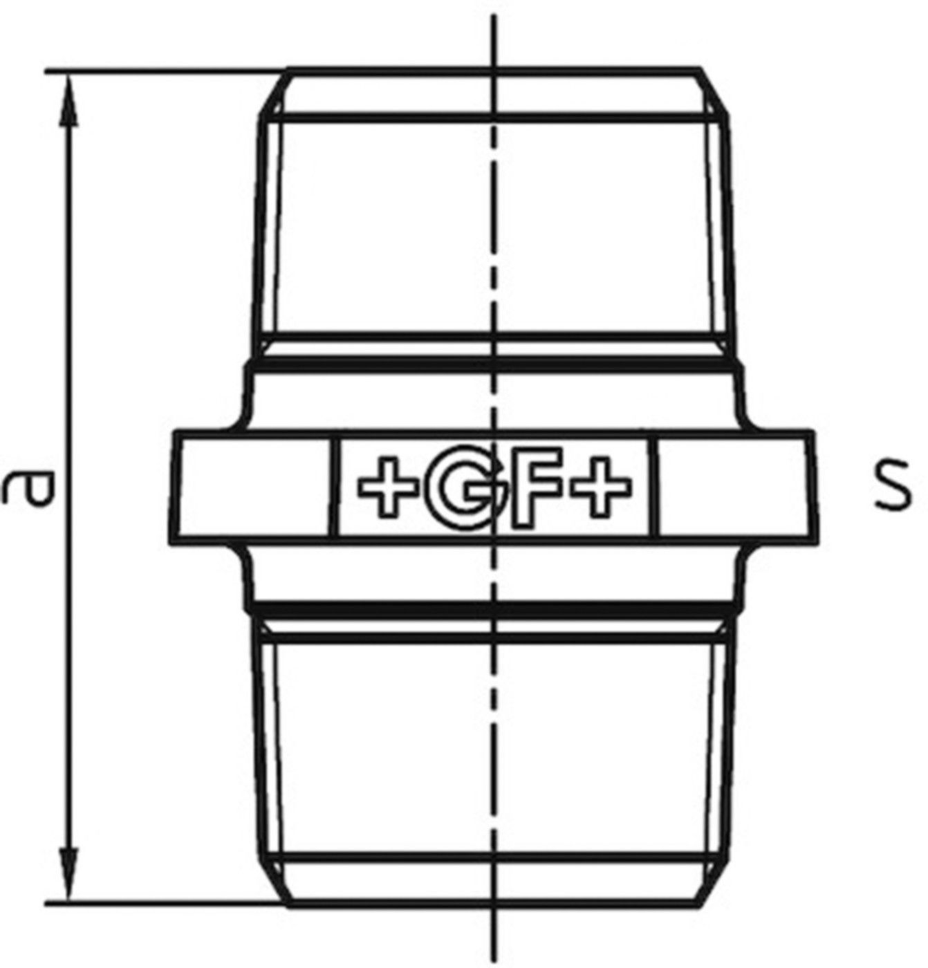 Doppelnippel 280 V 3" 770 280 211 - GF verz. Tempergussfittings