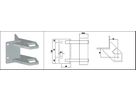 Eck-Pfosten-Klemmhalter eckige Form 40x40 mm geschliffen 1.4301 - INOXTECH-Handlauf-/Geländer-System