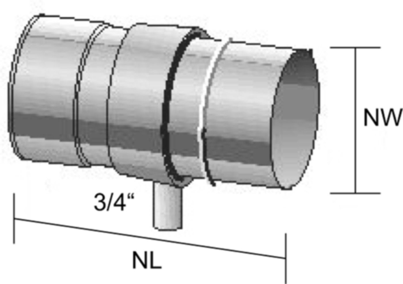 Alkon Rohr mir Kondensatablauf d 180 mm 6KRMK180 - Kaminsystem V4A einwandig