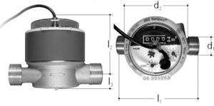 Wasserzähler mit Impulsgeber DN 20 G 1" 5452.000 - JRG Sanipex-Rohre und Formstücke