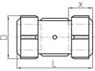 Kupplung kurz, für Stahl- und PE-Rohre NBR 3/4" x 25mm 775 102 502 - GF Primofit