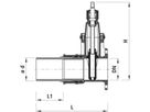 Flansch/PE-Einschweiss-Schieber 4850 DN 200 / d 200mm PN 10 - Hawle Armaturen