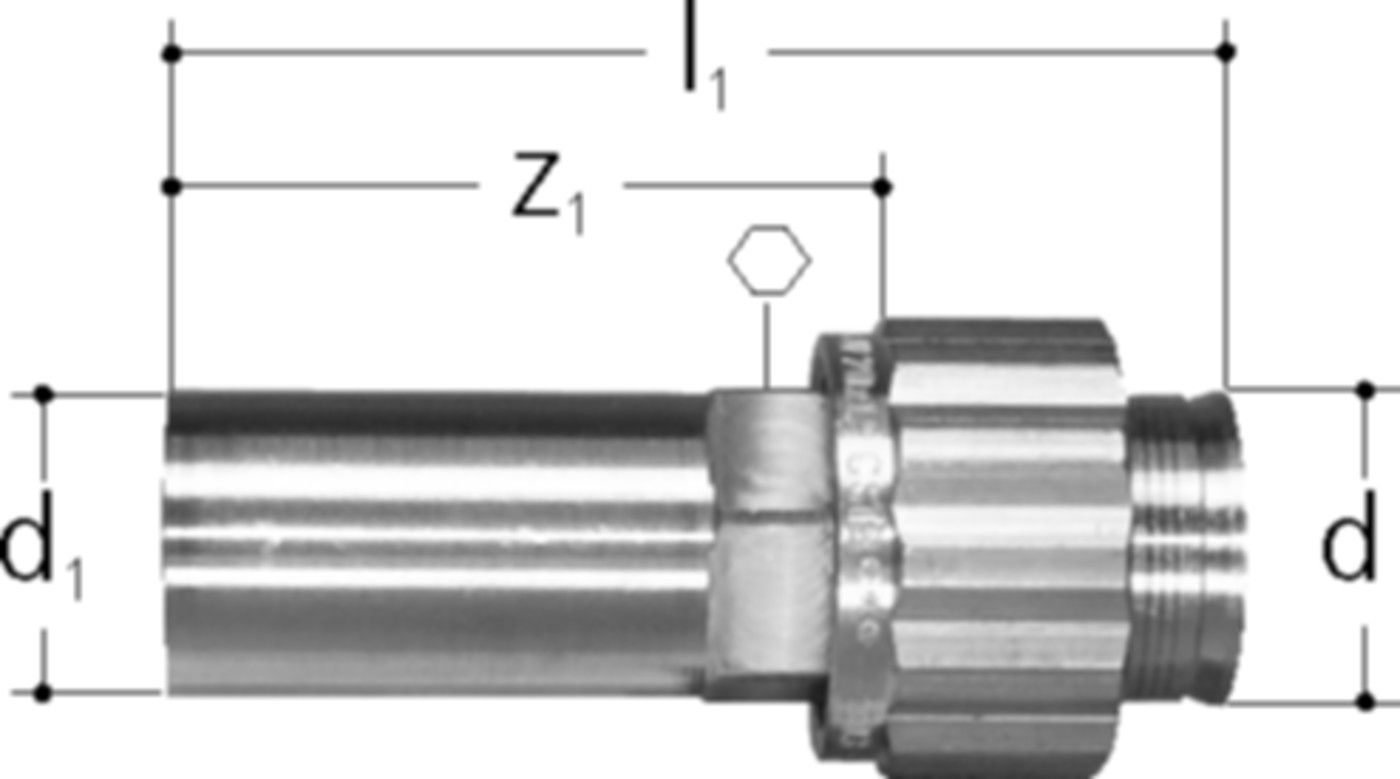 Übergang mit Press- und Lötende 18-20mm 5502.710 - JRG Sanipex-Rohre und Formstücke