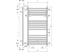 Handtuchtrockner BoTherm BZ 45/119 Breite 45 cm, Höhe 119 cm 622 W - Borer Heizkörper-Programm