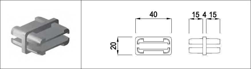 Stossrohr mit Anschlag für Rohr 40/20/2m Länge 34mm, geschliffen, 1.4301 137215 - INOXTECH-Handlauf-/Geländer-System
