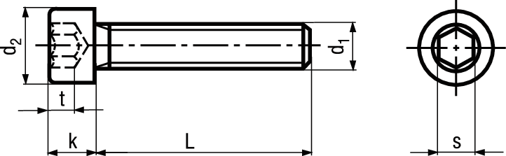 Zyl Schr I-6kt o Schaft INOX A4 BN612 DIN912 M4x10 - Bossard Schrauben