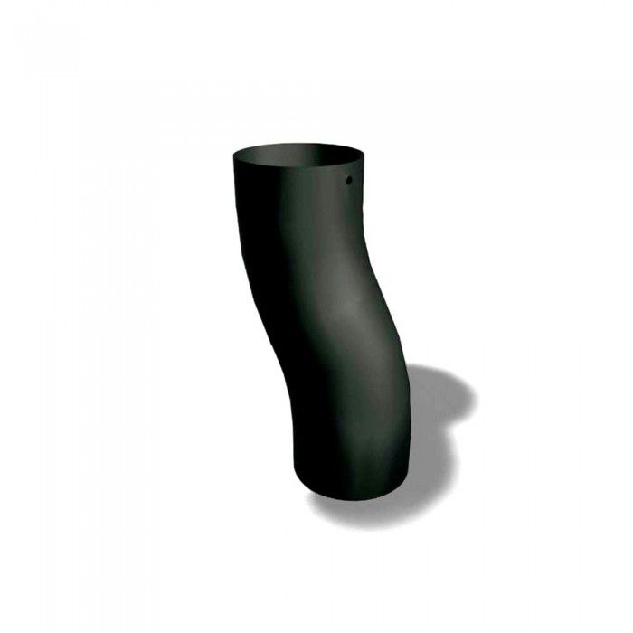 Sockelknie Ausladung: 60 mm Ø100 P.10 schwarz 202644 - PREFA Dachentwässerungssysteme