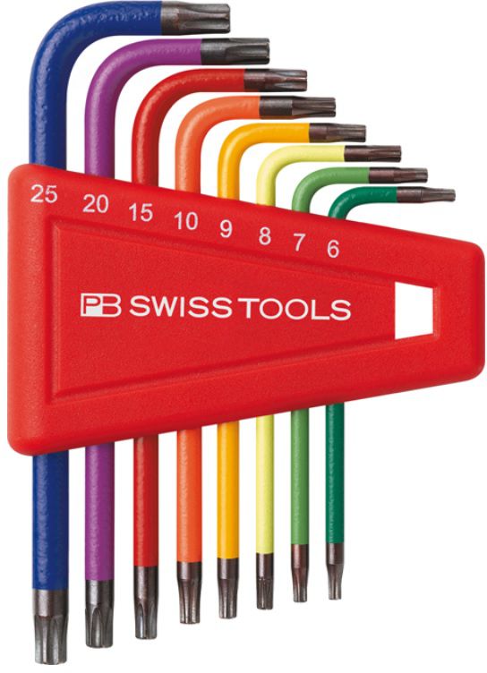 Winkelstiftschlüssel-Set Torx® farbig PB 410.H 6-25 RB, 8 Stück - Schraubenzieher