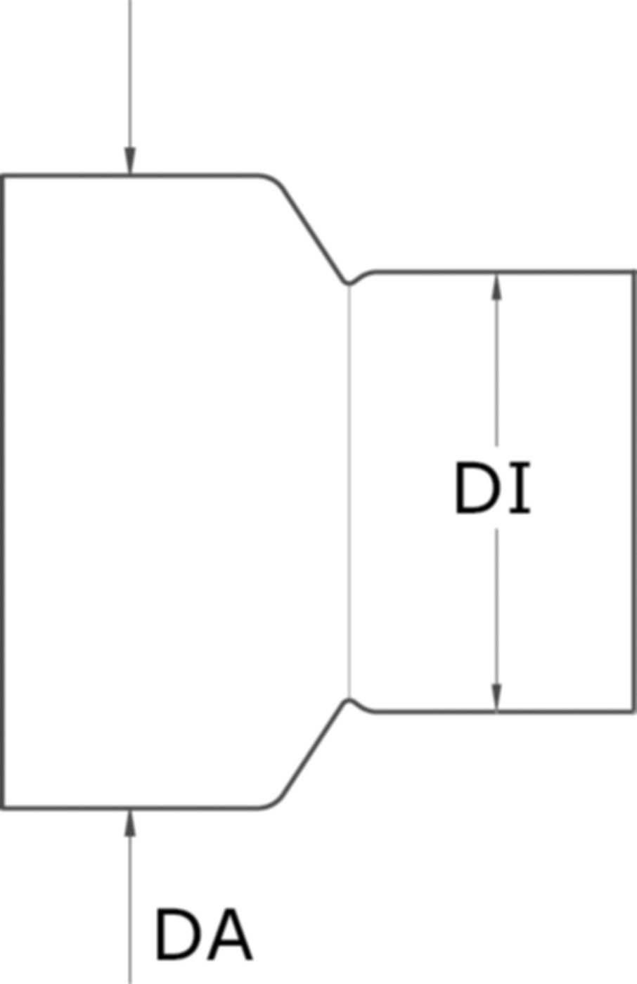 Reduktion DA=178 mm DI=129 mm 585.183 - Rauchrohrsystem V4A