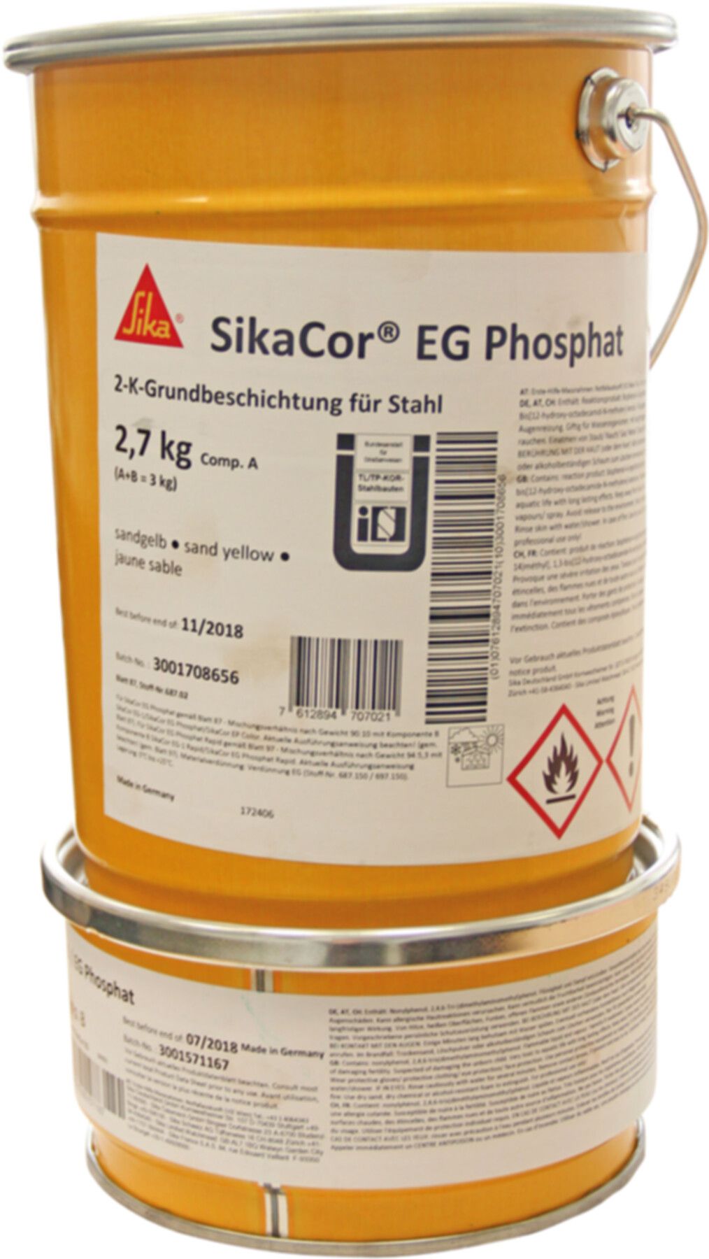 Grundanstrich Icosit EG Phosphat 3 kg sandgelb - Schweissfittings 2-Komp.Epoxidharzbesch