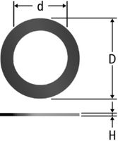Flanschdichtung EPDM 3/4" - 11/2" 90067.26 zu Wassermesser-Bogen und -Flansch - Wassermesser-Rotguss Zubehör