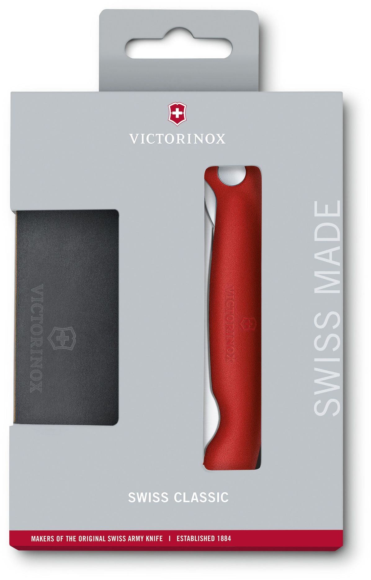 VICTORINOX Schneidbrett-Set 11cm inkl. Picknickmesser, rot - Heften, Schneiden