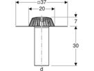 Dachwassereinlauf Set 110mm 358.026.00.1 mit Anschlussblech und Dampfsperrenanschluss - Geberit-Dachentwässerung
