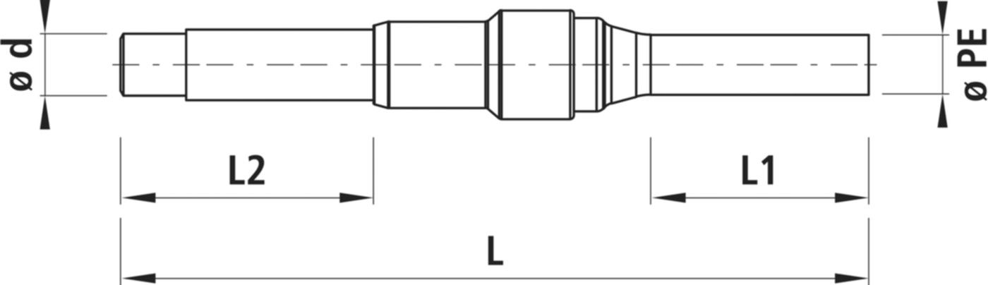 Stahl-PE-Übergangsstück für Gas 3108 DN 25 / d 32mm - Hawle Armaturen