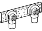 Anschlusswinkel 90° zweifach 153mm 1/2"- MF1/2" mit Aussengewinde 632.865.00.2 - Geberit-Mepla-Formstücke