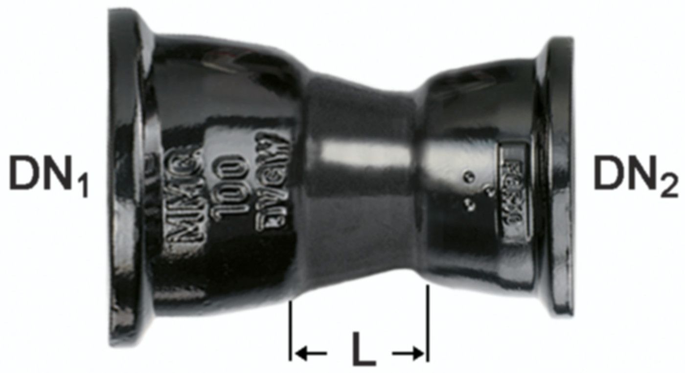 STM-Kaliberwechsel 2M Fig. 2883 DN 150/100 - Von Roll Steckmuffenformstücke