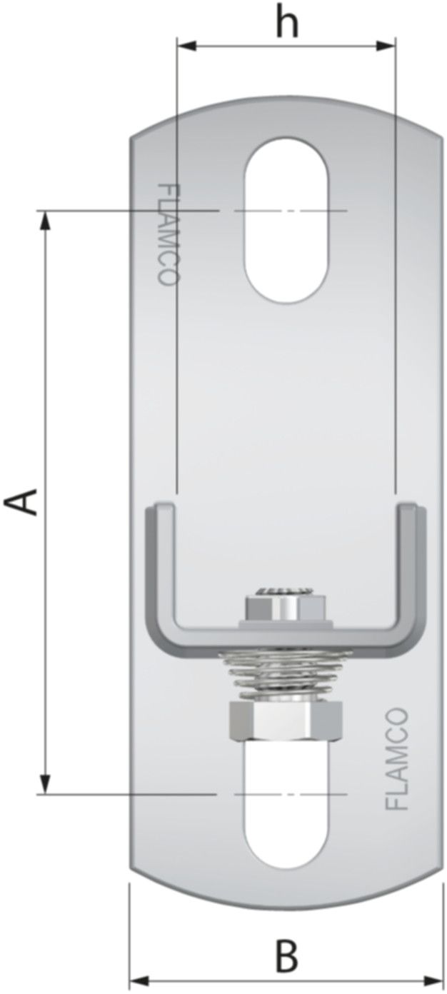 Schienensattel RZ-V90  71806 für Schiene R0-R8 - Flamco-Rohrschellen