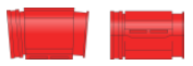 PE Kabelhalbschale Bogen rot NW: 80mm (Bogenpaar) - Kabelschutz Formstücke spezial