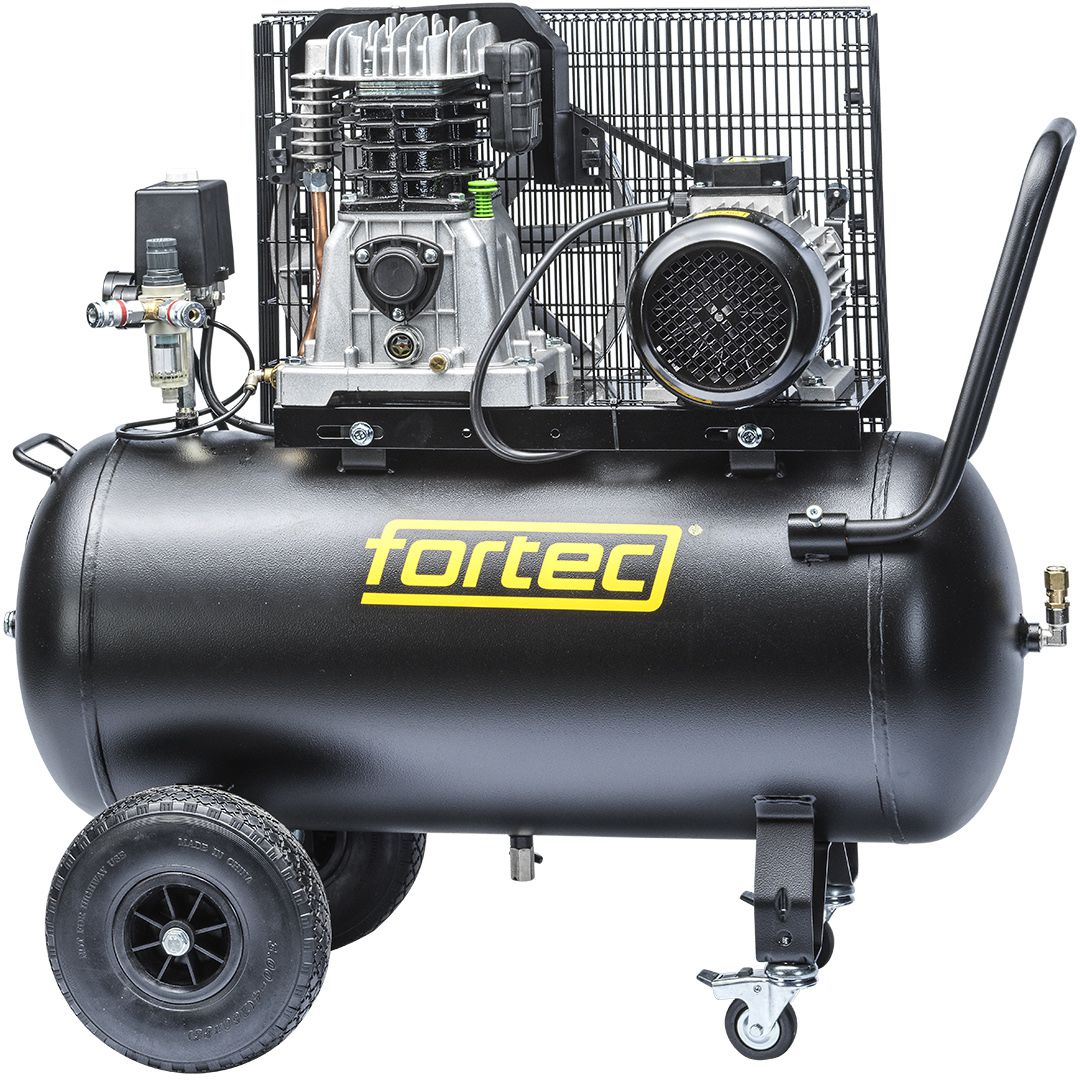 FORTEC Druckluft-Kompressor 400V , Kessel 90 L , 10bar , 420 l/min. - Druckluft, Zubehör