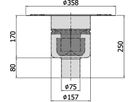 Ablaufkörper Gully 157 V2A 2-tlg. DN 90 mit Klebeflansch 100mm senkrecht 416397 - ACO Passavant Entwässerungstechnik