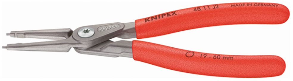 KNIPEX Sicherungsringzange, gerade 4811, Gr.J2, L= 180mm, für 19 - 60mm - Zangen, Schneiden