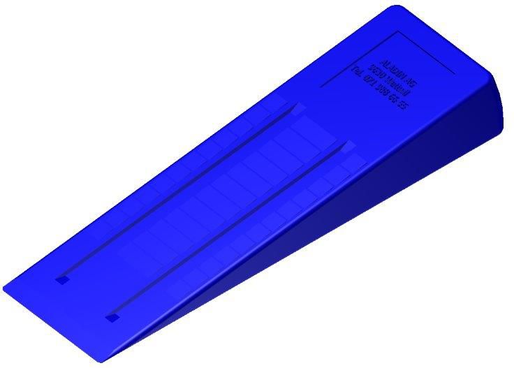 Grosser Kunststoffkeil, blau 70.7026 Antirutschrippen für bessere Haftung - Diverses HD-Zubehör