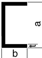 EN 10025 30/25/3.00 mm - Coulissenstahl S235JR+AR - 1.0038