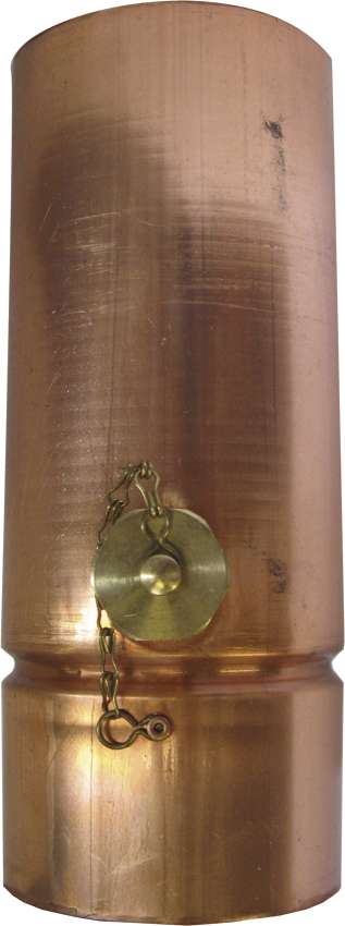 Wassersammler 100 mm 283 mit Schlauchanschluss 3/4" - Kupfer Spenglereihalbfabrikate