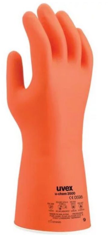 UVEX Schutzhandschuhe uvex u-chem 3500 Gr. 8, orange, Art. 60188 - Arbeitsschutz
