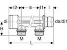 Verteiler dreifach 653.423.00.1 mit Steckanschluss - Geberit-Push Fit-Formstücke