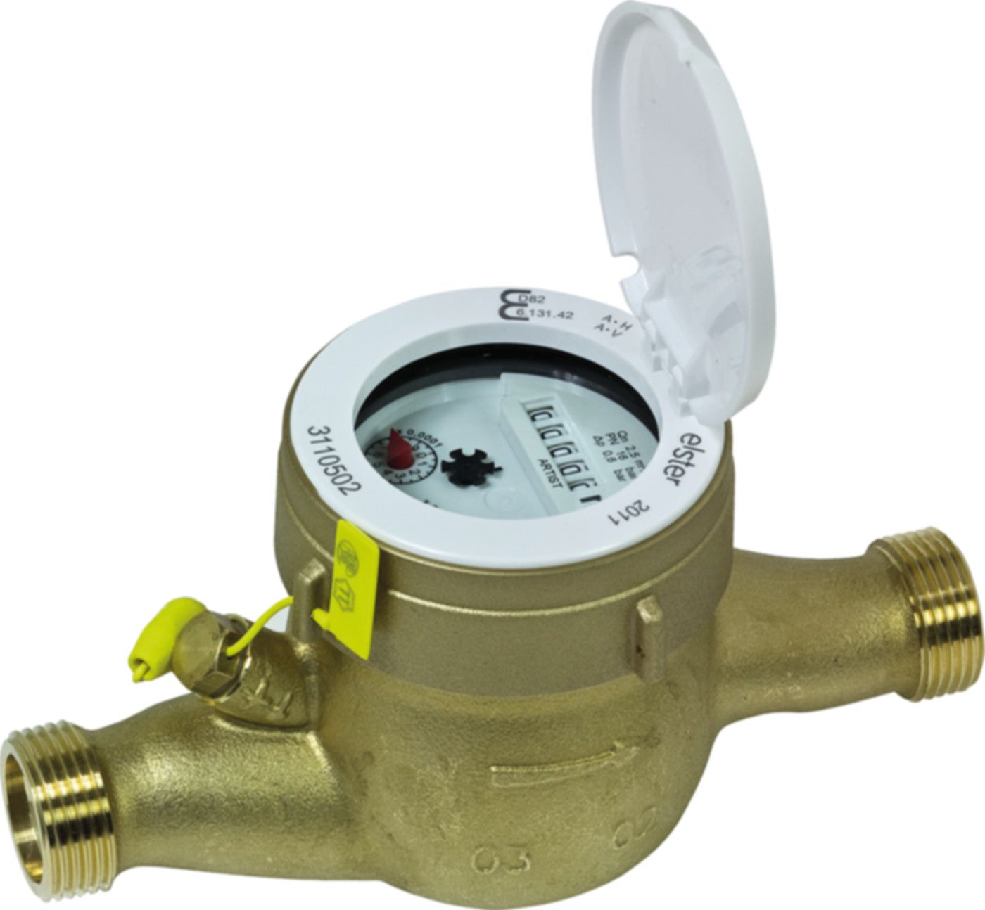 Hauswasserzähler warm F 2.5 m3/h L = 105 mm G 1" blombiert 16785 - ISTA - Wärme- / Wasserzähler