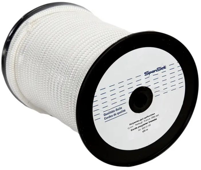 SPANSET Polyester-Seil, geflochten Ø 5mm, weiss, 490 daN - Hebewerkzeuge