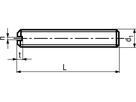 Gew-Stift Schlitz+Kegelk Messing BN1406 DIN551 M8x10 - Bossard Schrauben