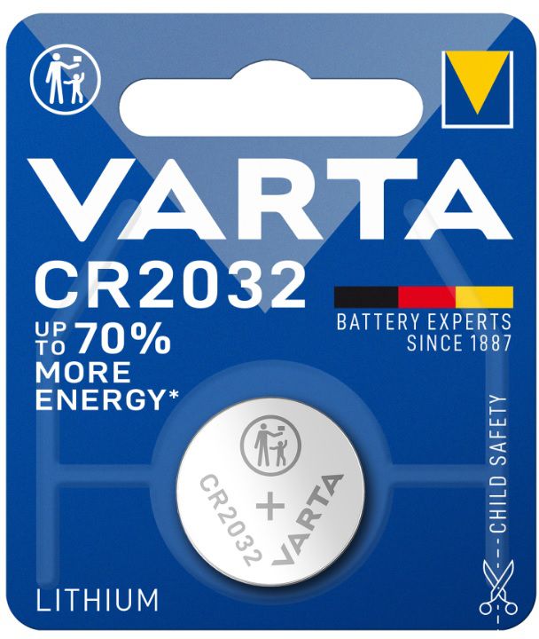 VARTA Knopfbatterie Lithium Electronics CR 2032 - Elektrozubehör